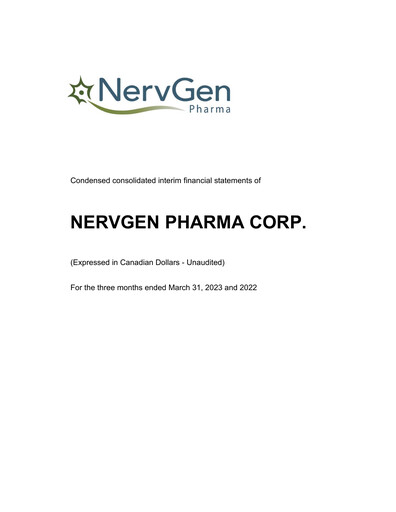 Thumbnail NervGen Pharma Financial Statement 2023-q1