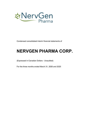Thumbnail NervGen Pharma Financial Statement 2026-q1