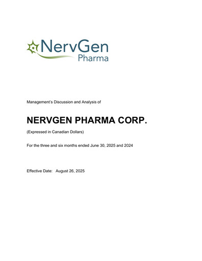 Thumbnail NervGen Pharma Quarterly Report 2025-q2