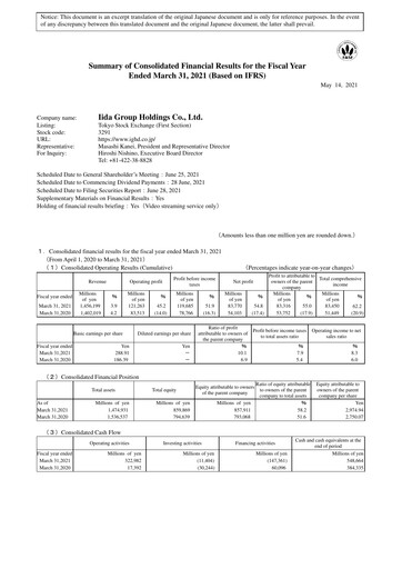 Thumbnail Iida Group Financial Statement fy2020