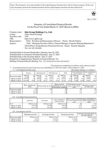 Thumbnail Iida Group Financial Statement fy2024