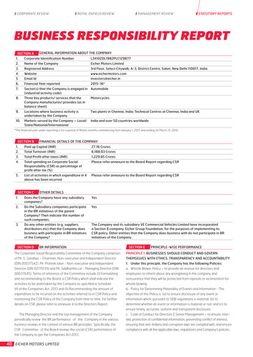 Thumbnail Eicher Motors ESG Report 2015-2016