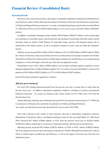 Thumbnail Tohoku Electric Power
 Financial Statement fy2019