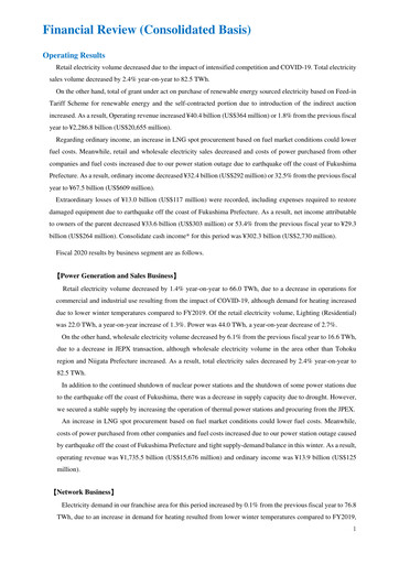 Thumbnail Tohoku Electric Power
 Financial Statement fy2020
