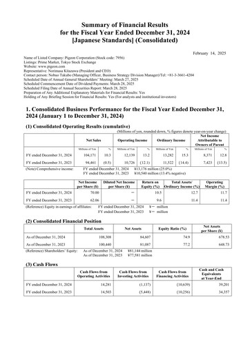 Thumbnail Pigeon Financial Statement 2024