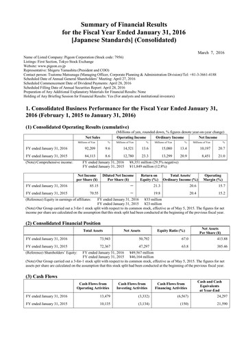 Thumbnail Pigeon Financial Statement fy2016