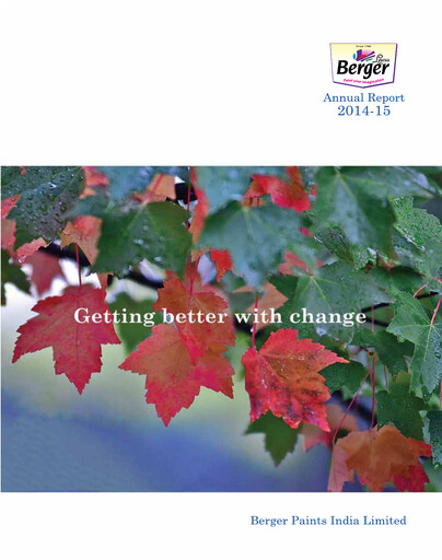 Miniature Berger Paints
 Rapport annuel 2014-2015