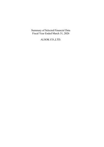 Thumbnail ALSOK Financial Statement fy2026