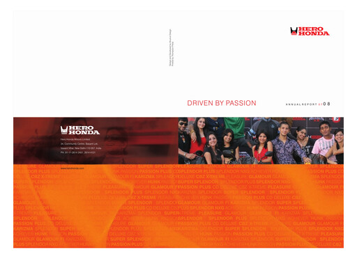 Thumbnail Hero MotoCorp
 Annual Report 2007-2008