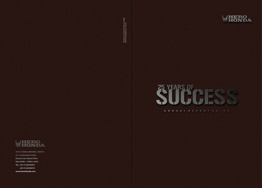 Thumbnail Hero MotoCorp
 Annual Report 2008-2009