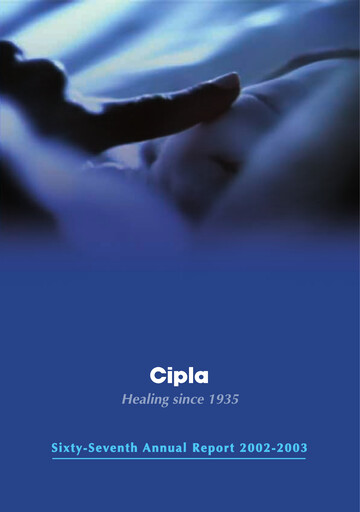 Thumbnail Cipla Annual Report 2002-2003