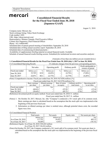 Thumbnail Mercari Financial Report 2017-2018