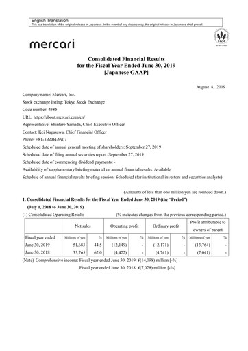 Thumbnail Mercari Financial Report 2018-2019