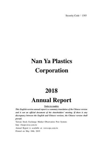 Thumbnail Nan Ya Plastics
 Annual Report 2018
