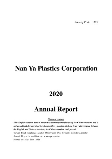 Thumbnail Nan Ya Plastics
 Annual Report 2020