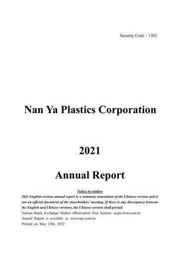 Thumbnail Nan Ya Plastics
 Annual Report 2021