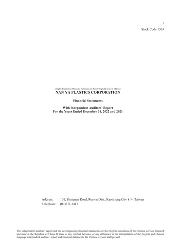 Thumbnail Nan Ya Plastics
 Financial Report 2022