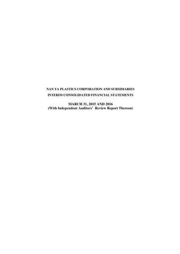 Miniature Nan Ya Plastics
 Rapport trimestriel 2016-q1