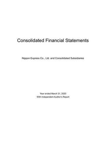 Thumbnail Nippon Express
 Financial Statement fy2019