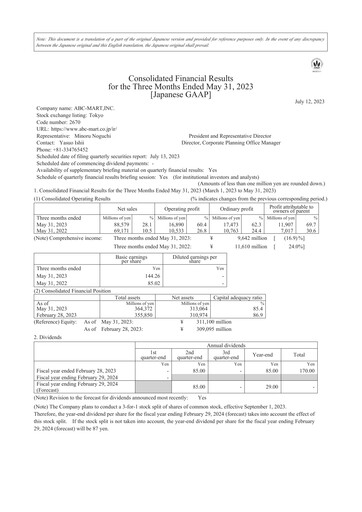 Thumbnail ABC-Mart Quarterly Report 2023-q1