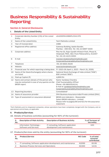 Miniature Tech Mahindra
 Rapport ESG 2025-2026