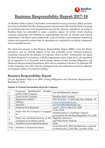 Vorschaubild Bandhan Bank
 ESG-Bericht 2017-2018