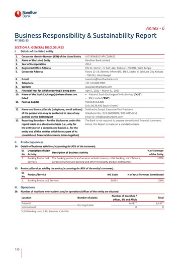 Thumbnail Bandhan Bank
 ESG Report 2022-2023
