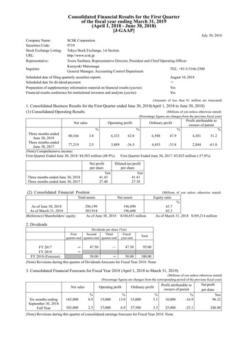 Thumbnail SCSK Corporation
 Quarterly Report 2018-q1