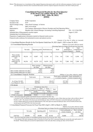 Thumbnail SCSK Corporation
 Quarterly Report 2021-q1