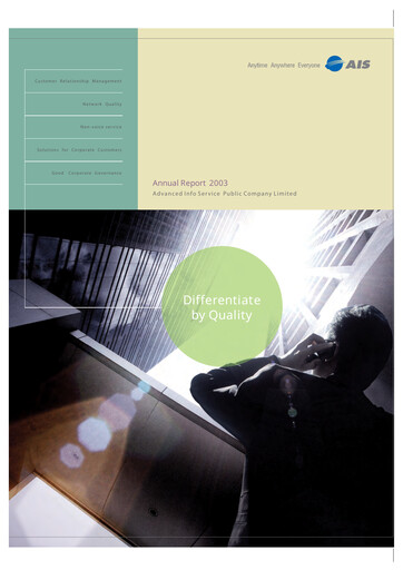 Miniature Advanced Info Service (AIS) Rapport annuel 2003