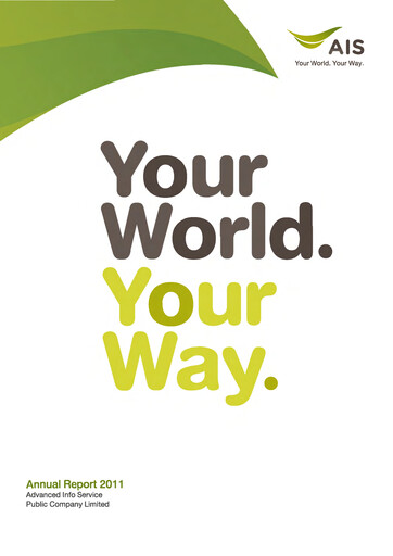 Miniature Advanced Info Service (AIS) Rapport annuel 2011