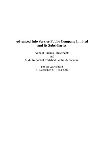 Thumbnail Advanced Info Service (AIS) Financial Statement 2010