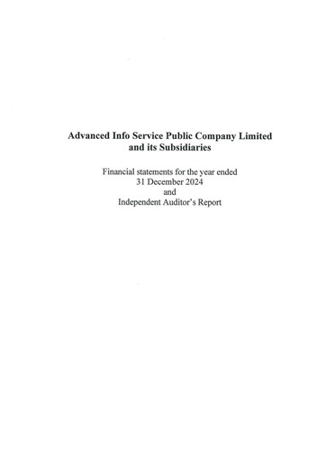 Thumbnail Advanced Info Service (AIS) Financial Statement 2024