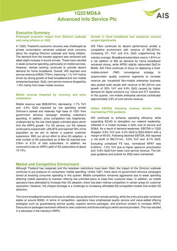 Thumbnail Advanced Info Service (AIS) Quarterly Report 2022-q1