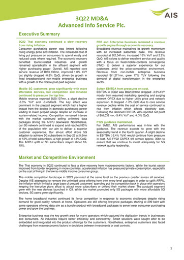Thumbnail Advanced Info Service (AIS) Quarterly Report 2022-q3