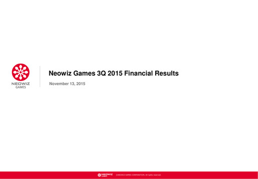 Thumbnail Neowiz Games Quarterly Report 2015-q3