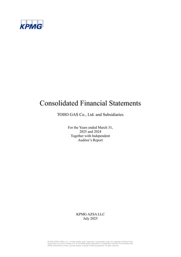 Thumbnail Toho Gas
 Financial Statement 2025