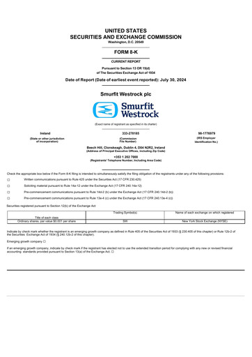 Thumbnail Smurfit Westrock Quarterly Report 2024-q2