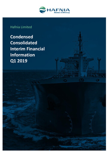 Thumbnail Hafnia Limited Quarterly Report 2019-q1