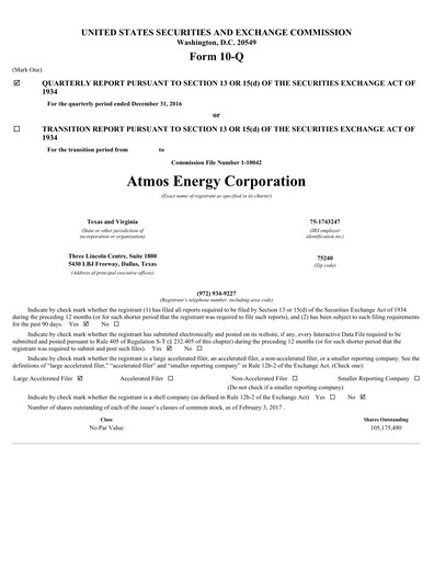 Thumbnail Atmos Energy Quarterly Report 2017-q1