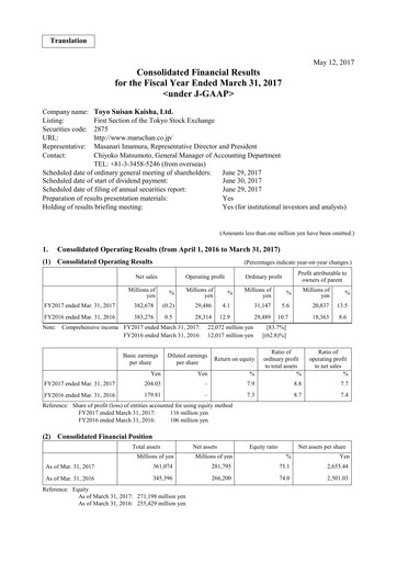 Thumbnail Toyo Suisan Financial Statement fy2017