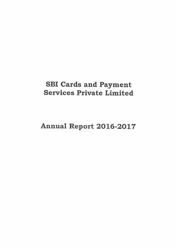 Thumbnail SBI Card Annual Report 2016-2017