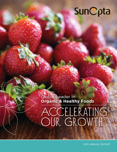 Thumbnail SunOpta Annual Report 2015