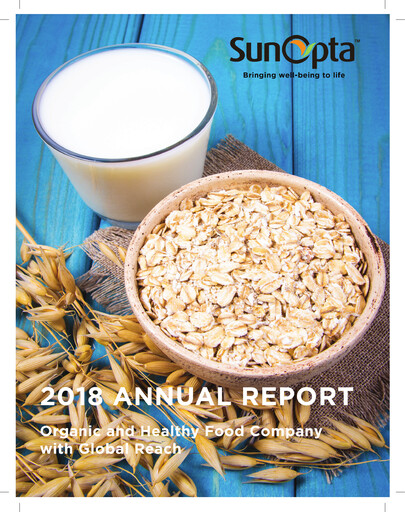 Thumbnail SunOpta Annual Report 2018