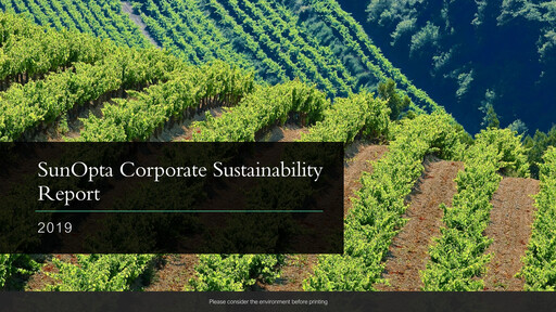 Thumbnail SunOpta Sustainability Report 2019
