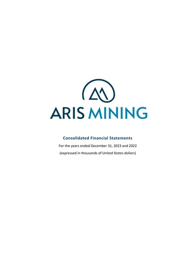 Thumbnail Aris Mining Financial Statement 2023