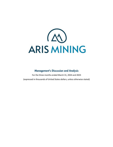 Thumbnail Aris Mining Quarterly Report 2024-q1