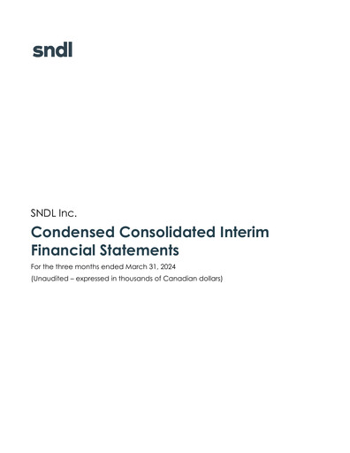 Vorschaubild SNDL Inc.
 Quartalsbericht 2024-q1