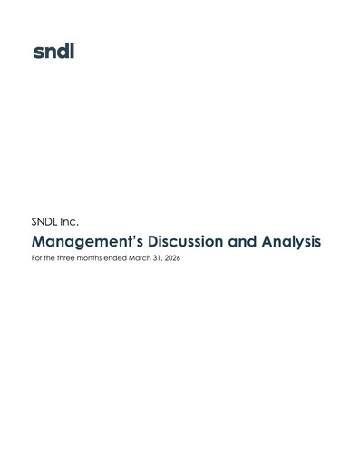Miniature SNDL Inc.
 Rapport trimestriel 2026-q1