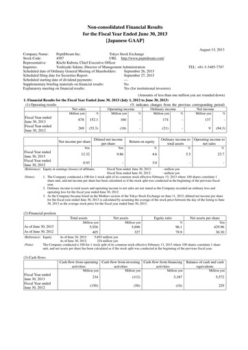 Miniature PeptiDream
 Bilan financier fy2013